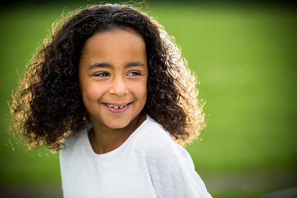 Child portrait in park