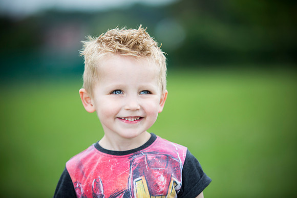 Child portrait in park