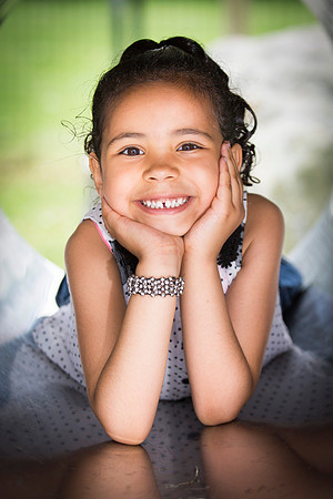 Child portrait in park