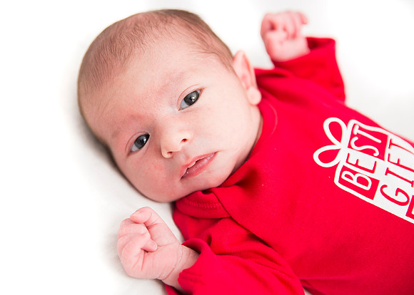 Newborn baby family portrait