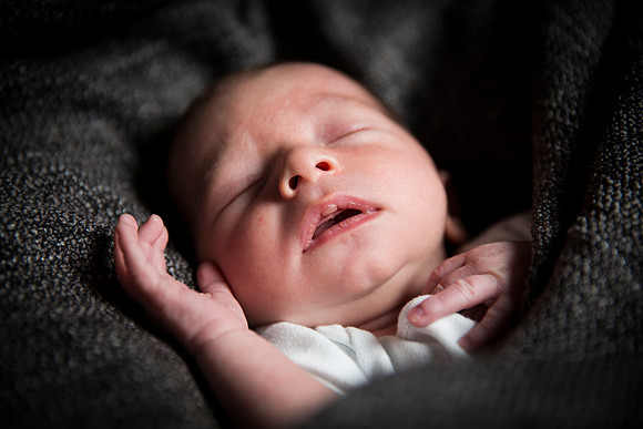 Newborn baby family portrait