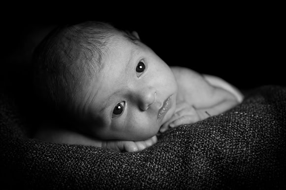 Newborn baby family portrait