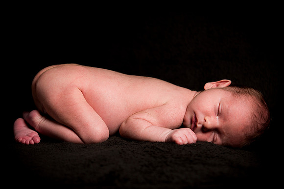 Newborn baby family portrait